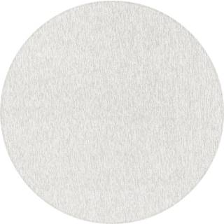 Nizza Rund Kortluvet tæppe Ensfarvet - Creme - 200x200 (Rund)