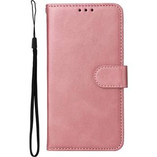 Xiaomi Poco F4 Læder Flip Cover m. Pung & Strop - Rose Gold