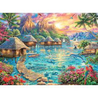 Buffalo Games - Chuck Pinson - Tropical Oasis - 1000 Piece Jigsaw -puslespil til voksne -udfordring puslespil perfekt til spilaftener - Færdig st