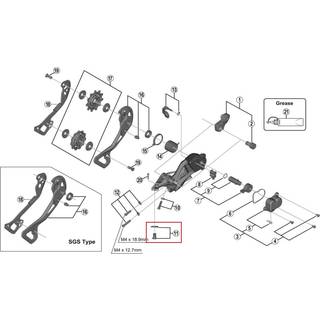 Shimano XTR kabelbolt M6x9,2mm til bagskifter model RD-M9000