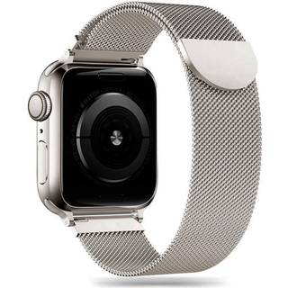 Apple Watch (42/44/SE/45/46/49mm) Tech-Protect Milanse Band Rustfri Stål Rem - Stålfarvet