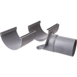Plastmo justerbart tudstykke, PVC, grå - nr. 10/Ø75 mm