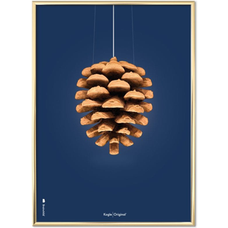 Plakat med Koglen - Mørkeblå Klassisk (30x40)