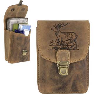 Gürteltasche Leder 11x17cm "Vintage Hunting" antikbraun 1754H-STAG3-25 | Greenburry.de