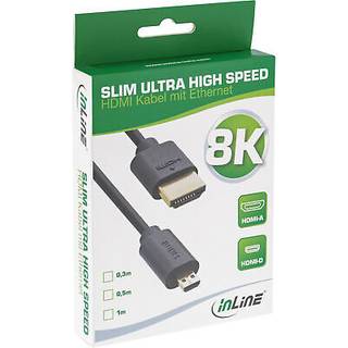 Slim HDMI til micro HDMI kabel (8K@60 Hz) | 1,00 meter | PRIS-MATCH