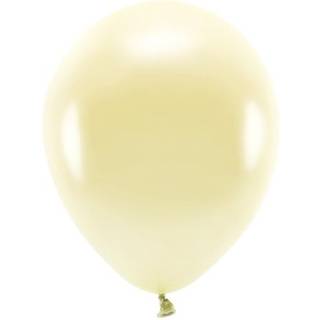10 stk. Økologiske balloner metallic creme 12" – Biologisk nedbrydelig festdekoration