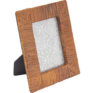 Creative Co-op h?ndv?vet fotoramme i rattan Naturfarvet (holder 5"""" x 7"""" foto)