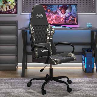 gamingstol m. massagefunktion kunstlæder sort og camouflage