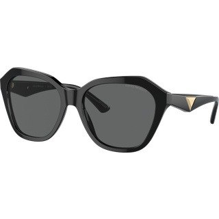 Emporio Armani Kvinde EA4221 501787 Solbriller Acetat Sort Grå Geometrisk Normal