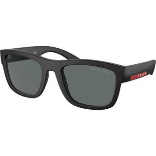 Prada Linea Rossa PS01ZSF Asian Fit Polarized DG002G 56 Solbriller Mænd Black - Black Rubber - 56mm