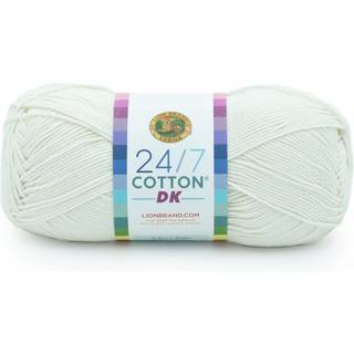 Lion Brand Yarn 24/7 Cotton DK Yarn 1 Pack Cream