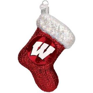 Old World Christmas University of Wisconsin Badgers Glass bl?st ornamenter til juletr?str?mpe