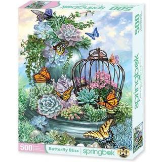 Springboks 500 -stycken Jigsaw Puzzle Butterfly Bliss - Made in USA