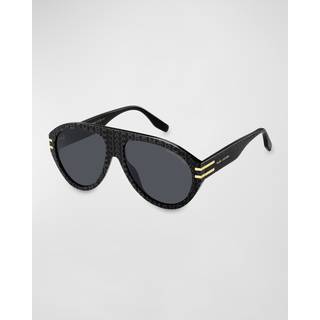 Marc Jacobs Mand MARC 747/S 03L/IR Solbriller Acetat Sort Grå Pilot