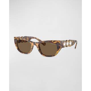 Swarovski SK6022 104073 51 Solbriller Kvinder Tortoiseshell - Tortoise - 51mm