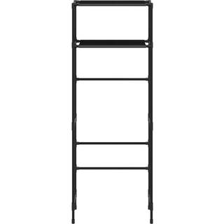 Opbevaringsstativ Med 2 Hylder 53,5X28X143 Cm Jern - Sort