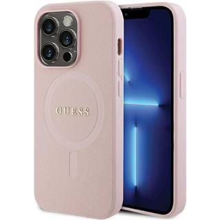 Guess cover til iPhone 13 Pro Max - pink Saffiano MagSafe