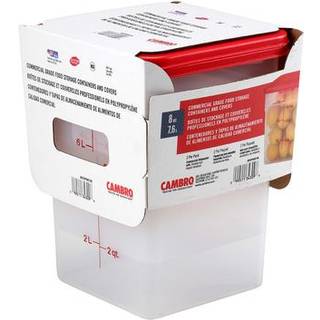 Cambro s?t med 2 kvadratmeter opbevaringsbeholdere med l?g 8 liter
