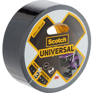 Lærredstape Universal 2904, sort, 48mm×50m