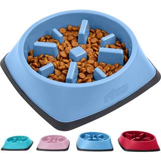 Gorilla greb 100% bpa gratis langsom feeder kat og hunde sk?l bremser k?ledyr, der spiser forhindrer overspisende hvalpetr?ning store sm? racer s