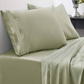 Twin Sheets - Åndbar luksusark med fuld elastik og sikre hjørne stropper indbygget - 1800 Supreme Collection Extra Soft Deep Pocket Bedding Set S