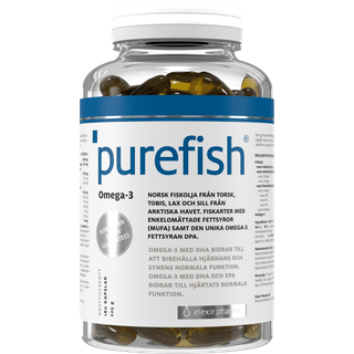Elexir Pharma Purefish Omega-3, 180 kapsler