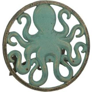 Zeckos Verdigris Octopus Slosebøjle - Støbejern Dekorativ vægmonteret Haveslange Holder - 12 -tommer Diameter - Stylfuld udendørs D? Kor til 125