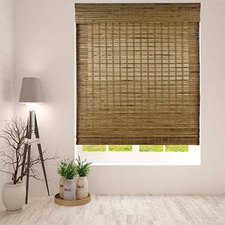 Arlo -persienner Sheer Bambus Romerske nuancer med valance - Dali Native 28.5 """" W x 60 """" H - Lysfiltrering af tr?dl?se persienner til indvendig