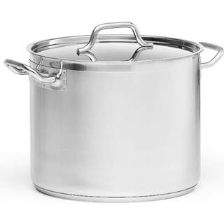 Høj kedel i rustfrit stål, med låg - Patina - 16 liter