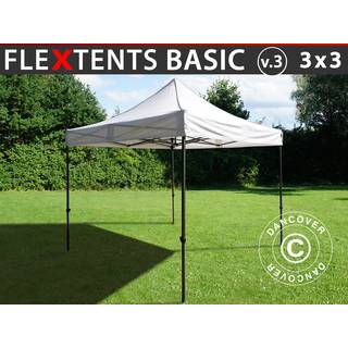 Foldetelt FleXtents Easy up pavillon Basic v.3, 3x3m Hvid
