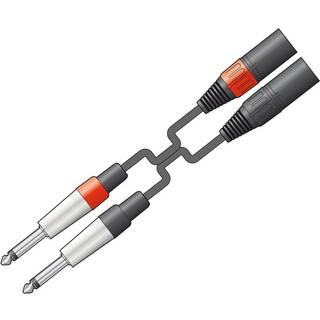 Chord classic series audio lead 0,75m 2 x 6.3mm mono jack to 2 XLRM