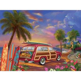 Sunsout Inc - Surfer Sunset - 500 PC Jigsaw Puzzle av Artist: Bigelow Illustrationer - MPN # 31413