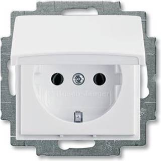 ABB B55 pin-stikkontakt, ip44, mat hvid
