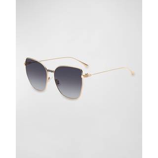 ETRO Kvinde ETRO 0021/S 000/9O Solbriller Metal Guld Grå Firkantet Normal Skygge