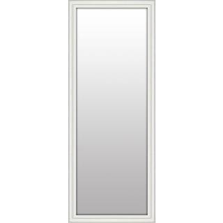 Aflangt Spejl Med Hvid Ramme - Nordisk Med Træramme - 50 x 90 Cm - Incado