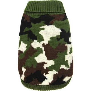 Strikket Hundetrøje - Camouflage / Størrelse 20