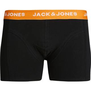 Jack & Jones Junior 3-pak boksershorts i sort med farvet linning til drenge