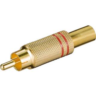 Phono RCA han stik (Ø 5,4 mm.), rød | PRIS-MATCH