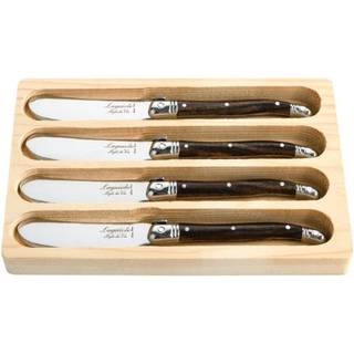 Laguiole Premium Line smørkniv 4-pak, mørkebrun