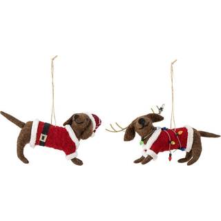 Bloomingville Monty juleophæng 2 dele Brun-rød