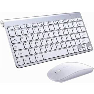 HOD Office Trådløst Tastatur og Mus - Mini Laptop Mac-desktop - Sølv