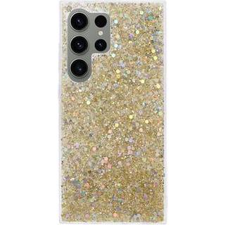 Samsung Galaxy S24 Ultra Glitter Flakes TPU Cover - Guld