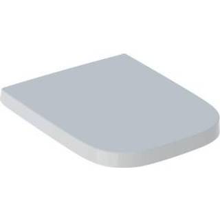 Geberit Renova Plan toiletsæde kantet design, fastgørelse oppefra: Soft close=Ja, Quick-Release-hængsel=Ja, Beslag=Oppefra, Hvid / Blank