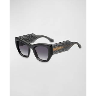 ETRO Kvinde ETRO 0017/S KB7/9O Solbriller Plast Grå Grå Firkantet Normal Skygge