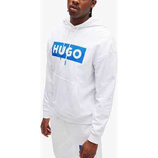 HUGO Blue Nalves Hoodie White