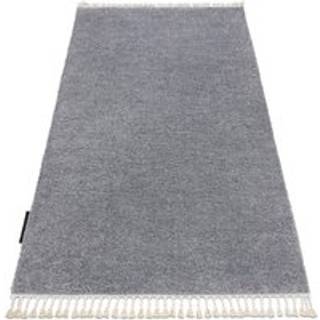 Tæppe BERBER 9000 lyse grå kvaster berberi Marokkansk shaggy 140x190 cm