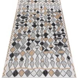 Sisaltæppe SISAL COOPER Roma, Zigzag 22217 ecru / sort 160x220 cm