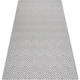 Sisaltæppe SISAL FLAT 48607637 Firkanter, rhomber grå / fløde 140x200 cm