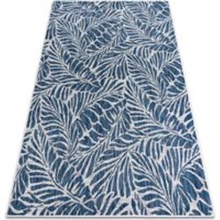 Sisaltæppe SISAL SION Blade 22151 fladvævning ecru / marineblå blå 160x220 cm