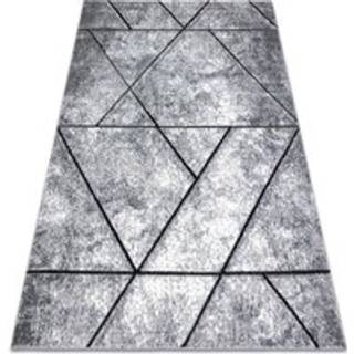 Tæppe moderne COZY 8872 Wall, geometrisk, trekanter - Strukturelle, to niveauer af fleece grå / blå 120x170 cm